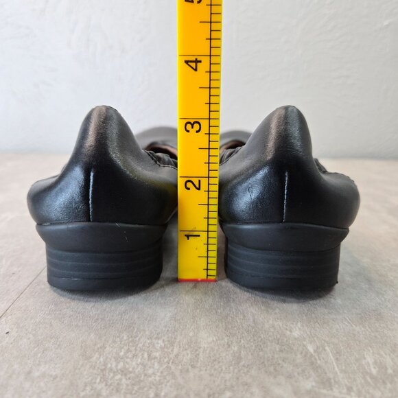 Dansko Comfort Ballet Flats Leather Black Slip On Preppy Ballerina Shoes 6.5-7 - Picture 4 of 11